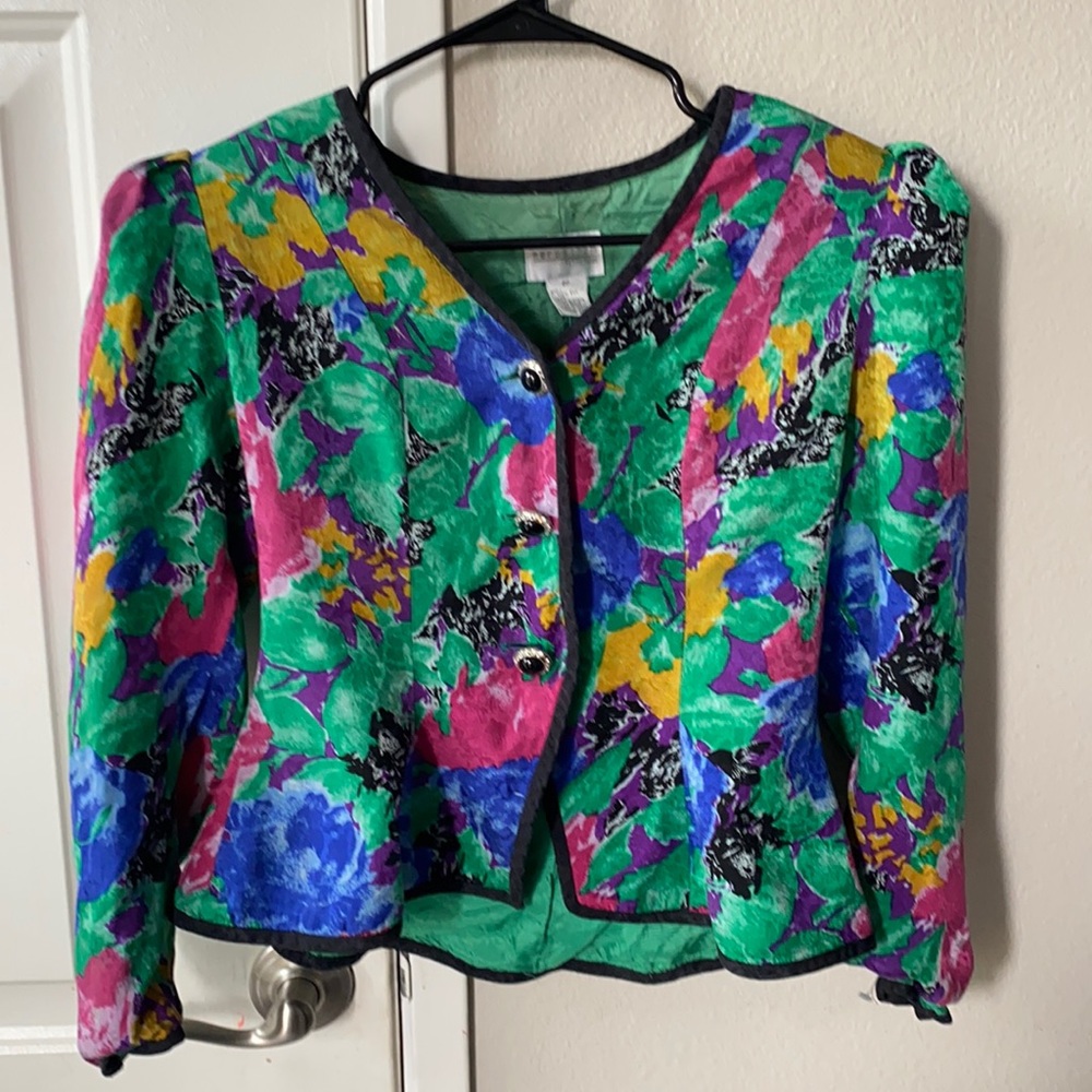 Nordstrom Petite Focus Silk Blazer Top